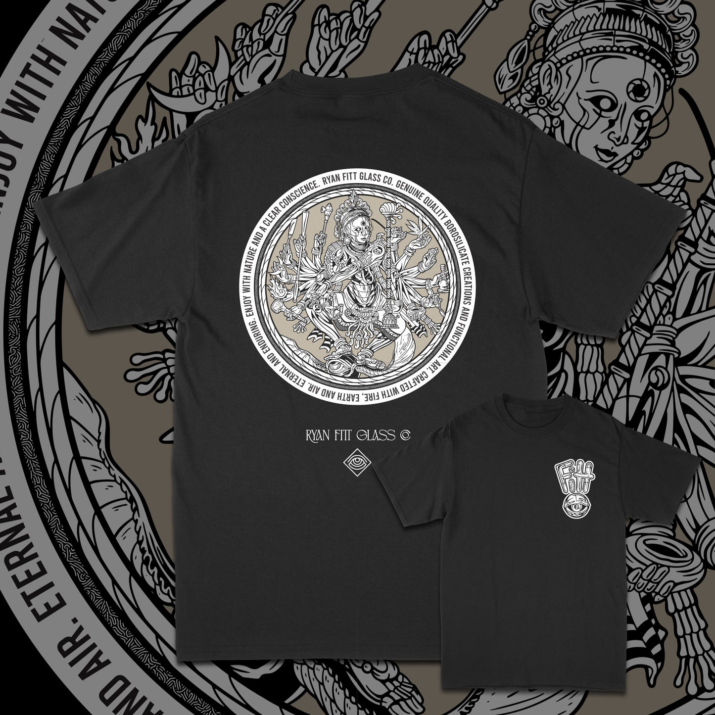 Robo Goddess T-shirt - Black